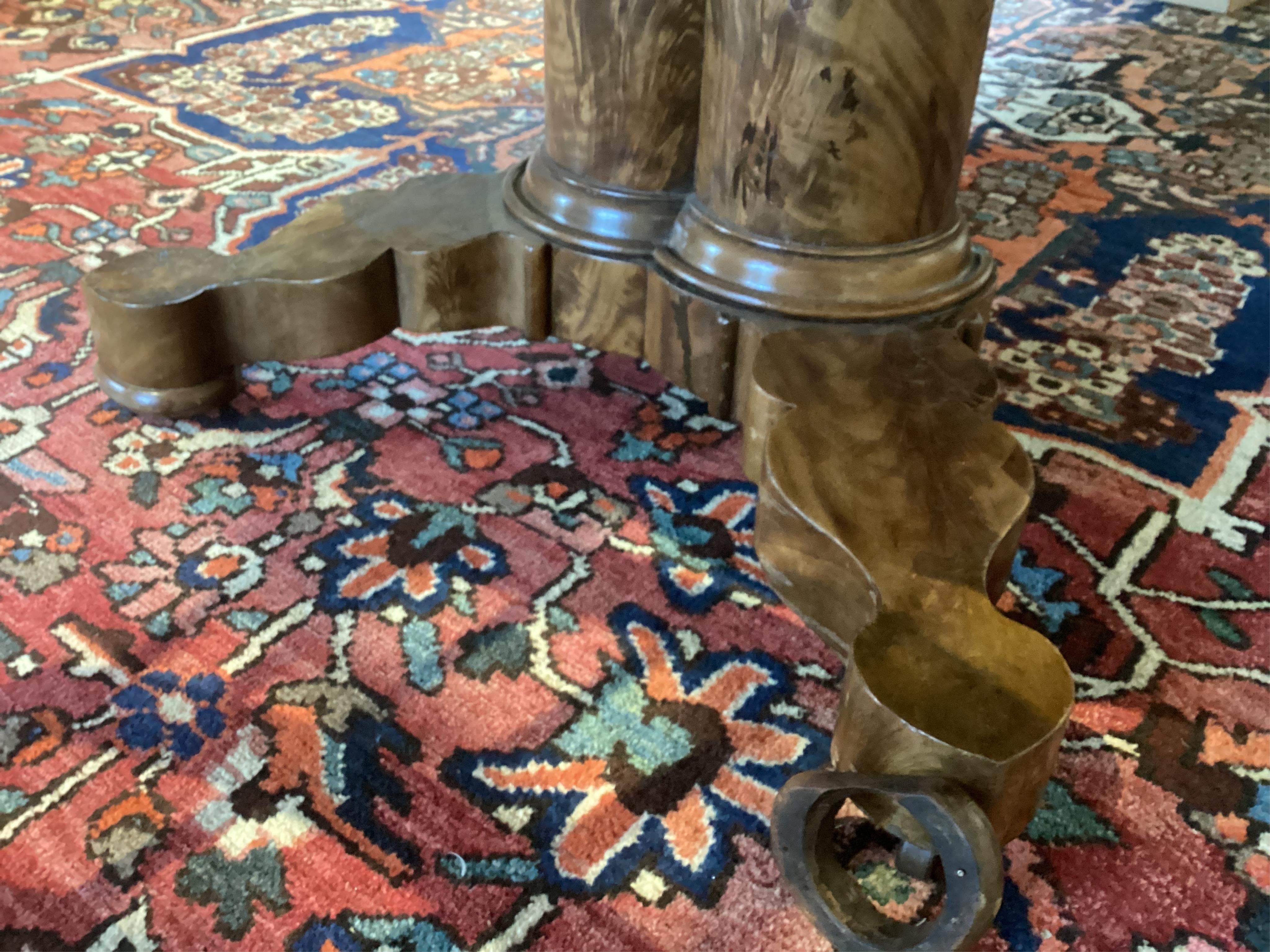 A mid 19th century Continental mahogany extending dining table